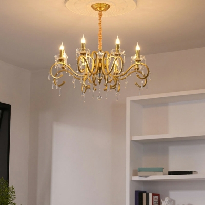 6 Lights European Style Candle Shape Metal Ceiling Pendant Light