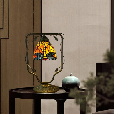 Antique Style Night Table Lamps Classic Floral Tiffany for Living Room