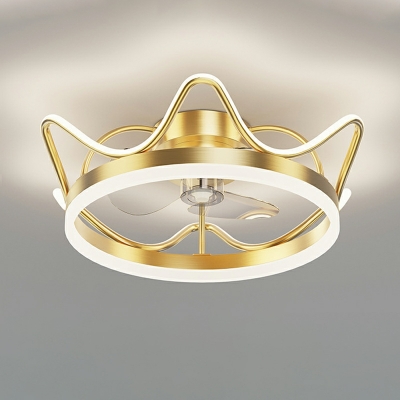 Creative LED Ceiling Fans Contemporary Gold Elegant for Kid's Room