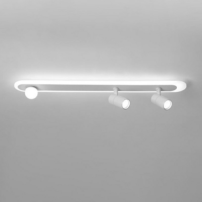 Creative LED Strip Ceiling Track Light in White for Aisle and Cloakroom
