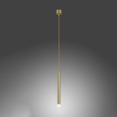 Cylinder Hanging Pendant Lights Crystal Gold Modern for Dinning Room