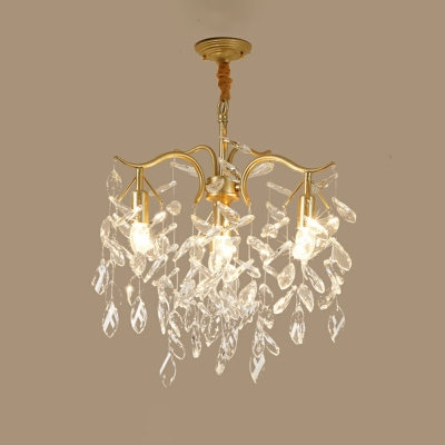 French Art Cluster Crystal Chandelier for Dining Room and Bedroom