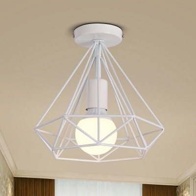 Industrial Style Creative Iron Frame Ceiling Lamp for Aisle and Balcony