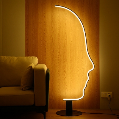 LED Linear Creative Floor Lights Minimalism Black for Living Room