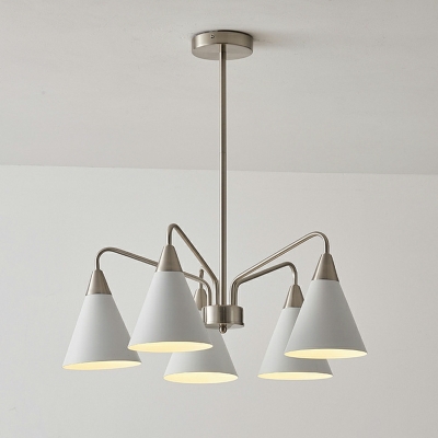 Medieval Minimalist Chandelier in White for Dining Room and Bedroom