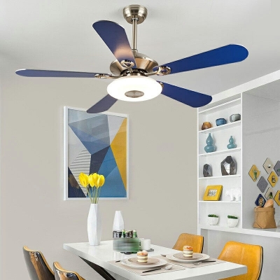 Metal Minimalism Ceiling Fans LED Basic Nordic Style for Living Room
