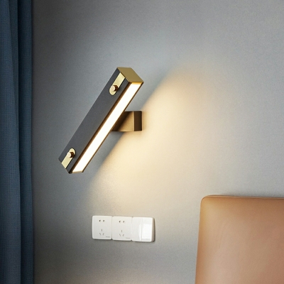 Minimalism Wall Mounted Light Fixture Rectangle Adjustable for Bedroom