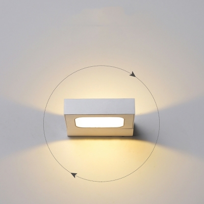Square Wall Mounted Light Fixture Minimalism LED Metal for Living Room