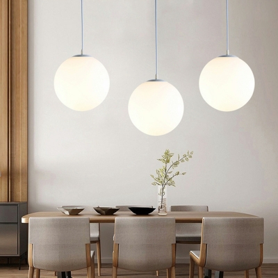 1 Light Contemporary Style Globe Shape Metal Pendant Light Fixtures