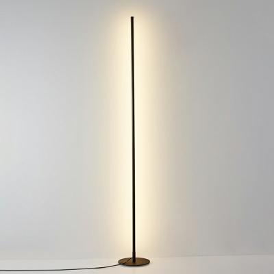 1 Light Minimalistic Style Linear Shape Metal Standing Floor Light for Living Room