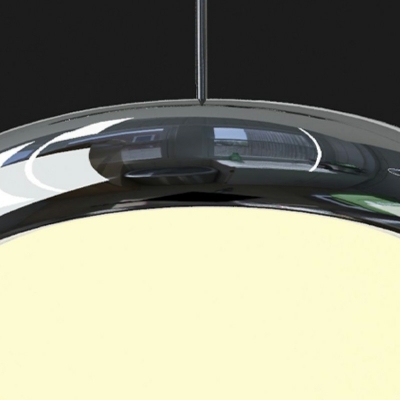 1 Light Minimalistic Style Round Shape Metal Commercial Pendant Lighting