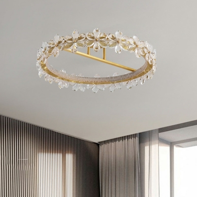 2 Lights Minimalist Style Ring Shape Metal Ceiling Flush Mount Lights