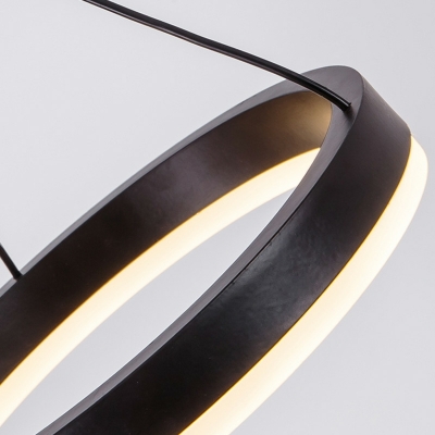 3 Lights Contemporary Style Round Shape Metal Hanging Pendant Lighting
