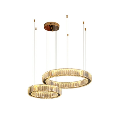 Crystal Chandelier Lighting Fixtures LED Contemporary for Living Room