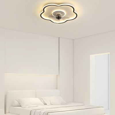 Floral LED Ceiling Fans Minimalism Creative for Kid's Room