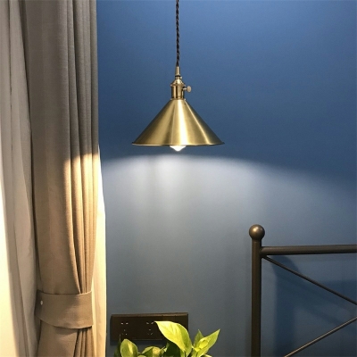 Industrial Metal Hanging Pendnant Lamp Vintage Cone for Living Room