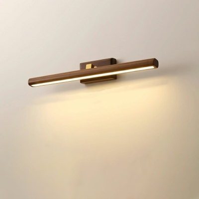 LED Creative Rotatable Vanity Lamp in Walnut Color for Bathroom