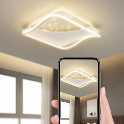 Metal Flush Mount Ceiling Light Fixtures Macaron for Living Room