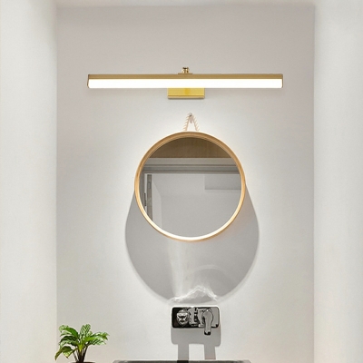 Minimalism Basic Wall Mounted Vanity Lights Metal LED Linear for Bathroom