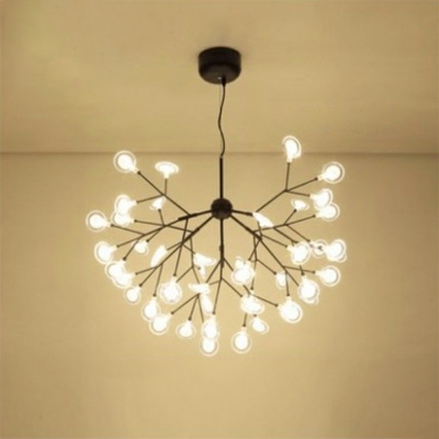 Minimalism Sputnik Chandelier Lighting Fixtures Metal for Living Room