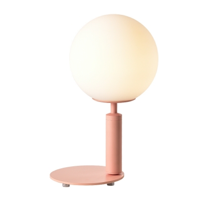 Nordic Creative Macaron Table Lamp with Ball Glass Shade for Bedroom Decoration