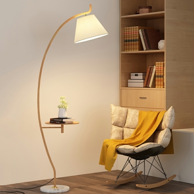 1 Light Simple Style Cone Shape Metal Standing Floor Lights for Living Room
