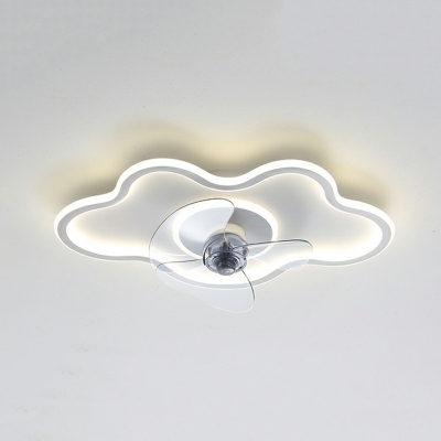 2 Lights Minimalism Style Cloud Shape Metal Flushmount Lighting