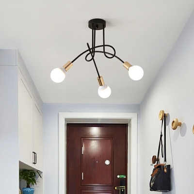 Industrial Style Personalized Wrought Iron Ceiling Lamp for Dining Room and Living Room