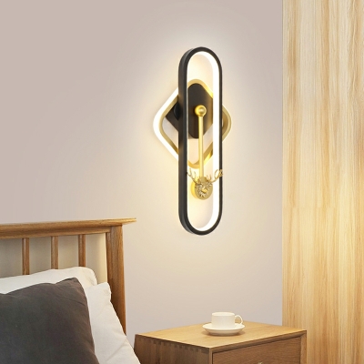 LED Creative Aluminum Wall Lamp with Antler Decoration for Bedroom and Hallway