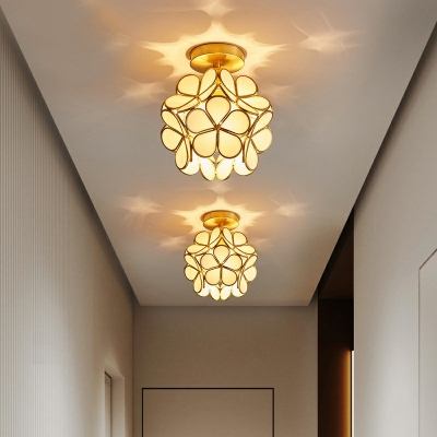 Nordic Creative Art Glass Ceiling Light Fixture for Corridor and Balcony