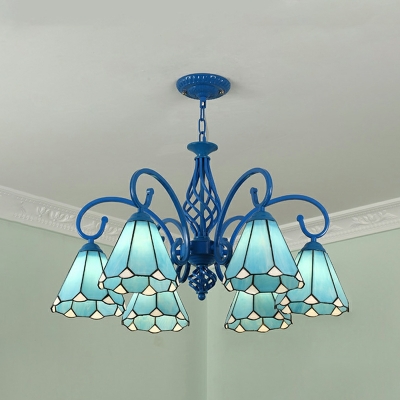 Tiffany Chandelier Lighting Fixtures Vintage Mediterranean for Living Room