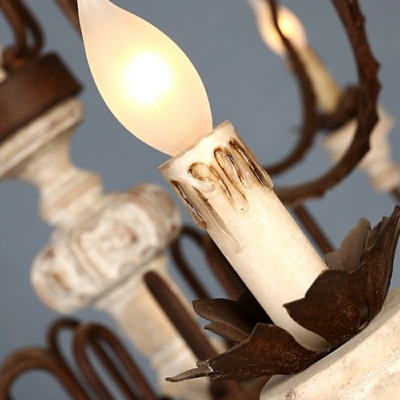 Traditional Chandelier Lighting Fixtures Vintage Wood for Living Room