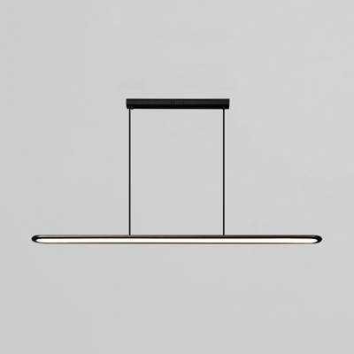 1 Light  Nordic Style Linear Shape Metal Island Lighting Fixtures