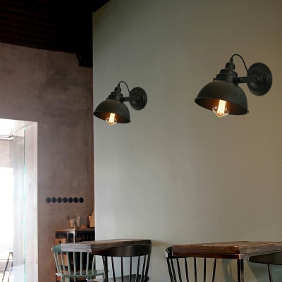 1 Light Warehouse Style Geometric Shape Metal Wall Mounted Lights