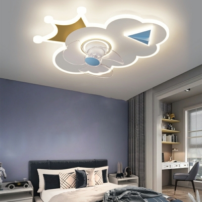 3 Lights Kids Style Cloud Shape Metal Ceiling Flush Mount Lights