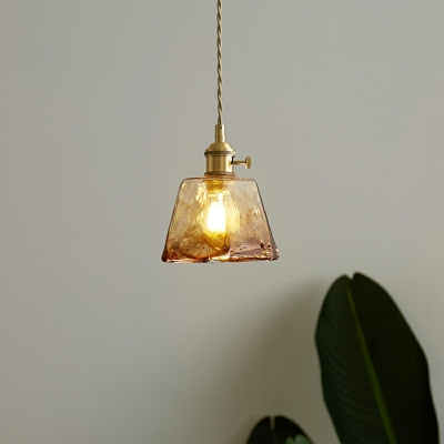 Glass Ceiling Suspension Lamp Industrial Vintage for Living Room