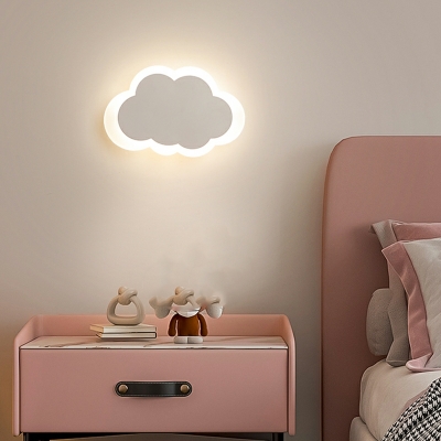 LED Cartoon Cloud Wall Lamp in Macaron Color for Children's Room and Bedroom