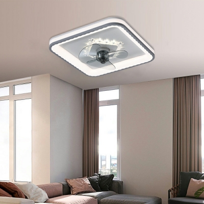 LED Ceiling Fans Minimalism Basic Elegant for Living Room