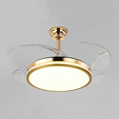 LED Simple Round Ceiling Fan Light for Bedroom and Living Room