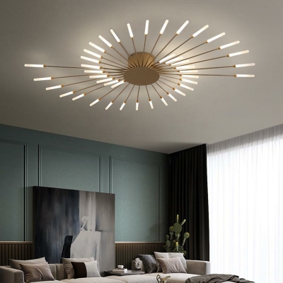 Minimalism Flush Mount Ceiling Light Fixtures LED Sputnik for Living Room