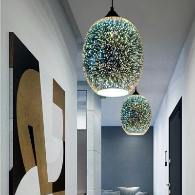 Modern Down Lighting Pendant Minimalism Black Drum for Living Room