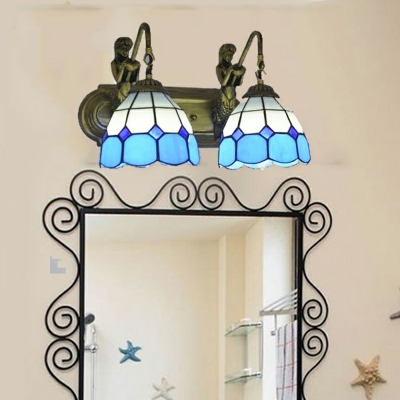 Tiffany Vanity Wall Light Fixtures Traditional Bowl for Bathroom