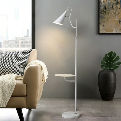 1 Light Contemporary Style Cone Shape Metal Floor Standing Light