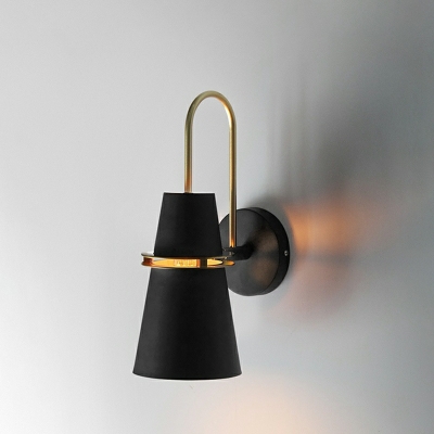 1 Light Farmhouse Style Bell Shape Metal Wall Mounted Light Fixture