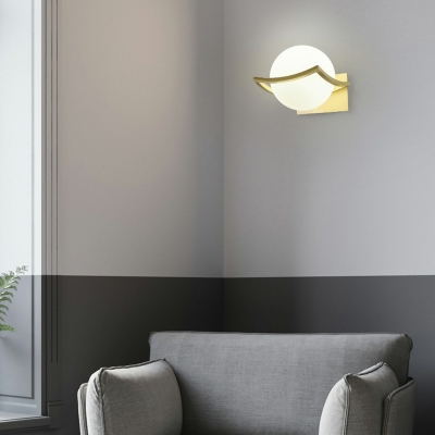 1 Light Farmhouse Style Globe Shape Metal Wall Sconces Light Fixtures