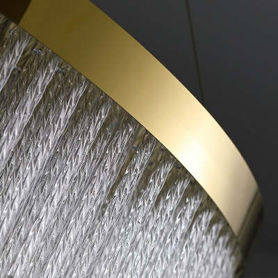 1 Light Minimalist Style Waterfall Shape Metal Chandelier Lighting Fixture
