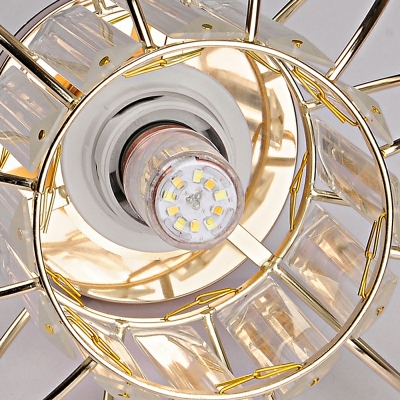 1 Light Simplistic Style Cage Shape Metal Commercial Pendant Lighting