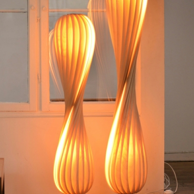 Japanese Creative Shape Wooden Floor Lamp for Bedroom and Living Room Decoration