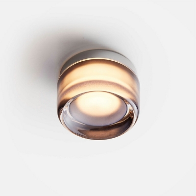 LED Minimalist Glass Round Vanity Wall Light for Bathroom and Bedroom