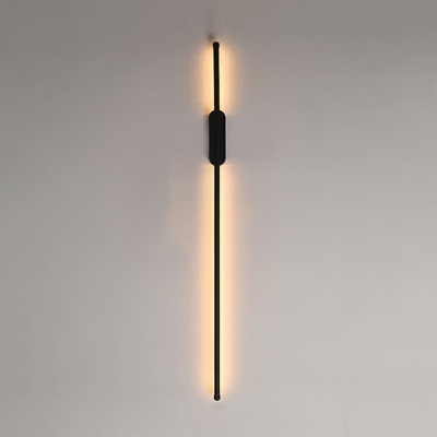 LED Minimalist Strip Vanity Light in Black for Bathroom and Bedroom